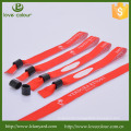 Customize Made Woven Football Events Disposable Wristbands With Plastic Lock